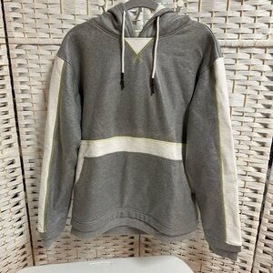Les Basics Gray‎ and White Men's Hoodie size L NWOT